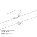 Collana minimalista in acciaio inossidabile argento con ciondolo da 7mm e catena 45cm - Arrabbiato Argento
