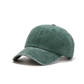 Classic washed cotton baseball cap in forest green featuring vintage distressed finish - Adjustable / Washed Army Green
