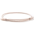 Handmade woven friendship bracelet in soft pink cotton cord with adjustable knot closure - Light Pink