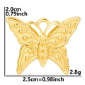 Maße und Gewicht für goldene Schmetterlingsanhänger: 2,0cm Höhe, 2,5cm Breite, 2,8g Gewicht - Anhänger / Gold