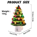 Luce notturna a forma di albero di Halloween verde con lampadine colorate, altezza 13,5 cm - Albero di Natale Verde (Spina USA)