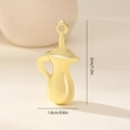 Detailed view of a golden teapot pendant with measurements 3cm by 1.6cm for DIY jewelry - Gold Coffee Pot