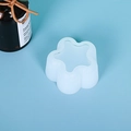 Stampo in silicone a forma di fiore in bianco traslucido per creazioni in resina - Stampo a Fiore per Vaso di Succulente