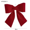 Large 85cm red velvet Christmas bow decoration for holiday trees and festive displays - Red Bow / 85CM