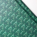Green gift wrapping paper roll with cute cartoon crocodiles and floral pattern - Cartoon Crocodile