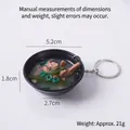Porte-clés de soupe miso japonaise miniature avec viande et algues décoratives - Soupe de Viande Émincée et Varech - Porte-clés