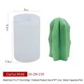 DIY translucent silicone cactus candle mold with green 3D cactus wax sample - Cactus Mold SX-ZW-239