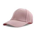 Pink high-quality cotton baseball cap for children with curved brim in solid color - 52-54cm / Pink