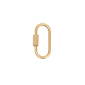 Golden oval stainless steel screw lock clasp for DIY necklaces and bracelets - Spiral O-Shape / Gold
