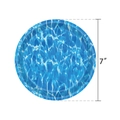 Plato de papel redondo de 7 pulgadas con patrones de olas azules para decorar mesas - Plato de 7 pulgadas