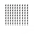 Set of 10 black and white striped drinking straws for motorcycle themed parties - 10PCS Straws