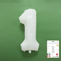 Matte white 40 inch number 1 foil balloon with individual card packaging for parties - 40-inch White Cardboard Box