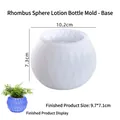 Siliconen mal voor gefacetteerde ruit lotionfles en ronde opbergdoos basis voor DIY hars - Ronde Diamant Lotionfles Basis