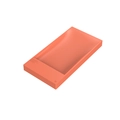 Non-slip coral silicone soap box with built-in drainage slots and embossed logo - Minimalist-Vitality Orange