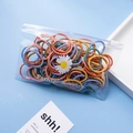 Colorful gentle elastic hair bands for girls in daisy bag on a blue background - 3cm Morandi Colors