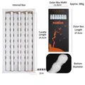 Set of 4 white skull-shaped taper candles for Halloween with gift box packaging - White Skull