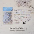 Set di adesivi traslucidi con ali di farfalla e libellula per scrapbooking e fai-da-te - Ali Diurne