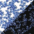 Transparent blue tulip petal glass beads in oval shape for DIY jewelry making - Transparent Blue
