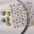 5D geprägte Chiikawa Anime Nagelsticker mit süßen Hasen und Blumenmustern FEB-728 - Cartoon-Figuren-Stil(FEB-728)