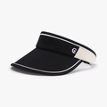 Outdoor running sun visor in black and beige contrast color with flexible soft brim - Black