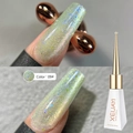 Cat eye magnetic gel nail polish in shimmering light yellow-green shade, color code 09 - Summer Ice Cat Eye 09