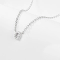 Silver S925 necklace with letter Q pendant featuring sparkling small zirconia stones - Q-Necklace-Silver