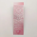 Pink pearl texture sticker with heart and bow patterns for DIY journaling and decoration - Pink Crystal