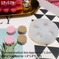 DIY silicone mold for making mini round sandwich biscuits with realistic details - Sandwich Cookie Style 17-579 / Clear