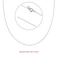 Adjustable S925 sterling silver chain necklace with lobster clasp and 40+5+5cm length - Basic Chain / 40+5+5cm / Platinum