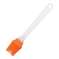 Pennello da cucina in silicone con manico trasparente e testina di colore arancione - Pennello in silicone 6g (Arancione)