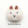 Detailansicht eines weißen Plüsch-Tierkopfs, Abmessungen 5 cm Höhe mal 6 cm Breite für Zubehör - Original (Hinten offen) / Weiße Hase