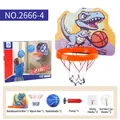 Panier de basket dinosaure pour enfants avec mini ballons et kit d'accessoires - Thème T-Rex (NO.2666-3)