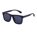 Gafas de sol cuadradas negro mate con remaches metálicos y lentes oscuras para hombre y mujer - Negro Mate Gris