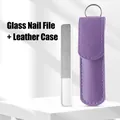 Square Head Glass File + Purple Leather Case