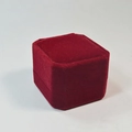 Elegant red velvet jewelry box for rings and earrings with a premium soft finish - Burgundy