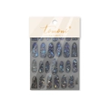 Retro gothic stained glass nail art sticker with colorful shell-like laser finish TO-4150 - Gothic Cathedral Window-Holographic (TO-4150)
