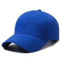 Navy blue cotton baseball cap with structured panels and stitched curved visor - Sapphire Blue