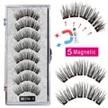 Reusable 5-magnet magnetic false eyelashes set with 8 pairs in model MB15K-5 - MB15K-5 / 5 Pairs Eyelashes (No Tools)