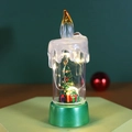 Christmas LED candle light with miniature Christmas tree and warm yellow glow display - Copper Wire Candle Christmas Tree
