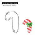 Christmas candy cane cookie cutter in stainless steel with a finished sample, 5x8.3cm size - Candy Cane Cookie Cutter