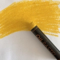 Vibrant yellow heavy oil pastel with thick color stroke on white paper for artists - Khaki/Earth Yellow