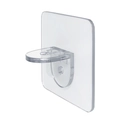 Soporte de estante adhesivo transparente con estructura en L y base cuadrada adhesiva fuerte - Soporte de estante de ángulo transparente de 6x6cm