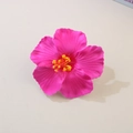 Realistic fuchsia hibiscus hair clip with yellow pistil for beach vacation style - Hibiscus / 9.5CM / Rose Red