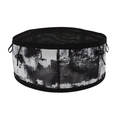 Elastic running waist belt in black and white camouflage with breathable mesh fabric - Retro Black and White