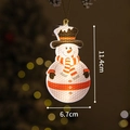 Luminous snowman Christmas pendant with LED lights and dimensions 11.4cm by 6.7cm - Snowman