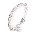 Bracciale punk da uomo in acciaio inossidabile con maglie a catena a trama di scaglie - Stile Texture a Scaglie di Pesce (KB21181-D)