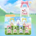 Cartoon Westie dog swing figurine set featuring seven unique poses in macaron colors - 0239 West Highland Dog Rocking Fun 6pcs / Full Set