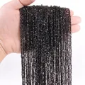 3mm faceted black natural stone beads strand for DIY jewelry making and accessories - 3mm (38cm, Approx. 120 Beads) / Spinel