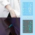 Luminous JSN-025 tattoo with white butterfly and moon glowing blue in the dark - JSN-025 (Luminous Star Moon Butterfly)