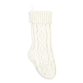 White Rhombus Knit Sock Large 46cm